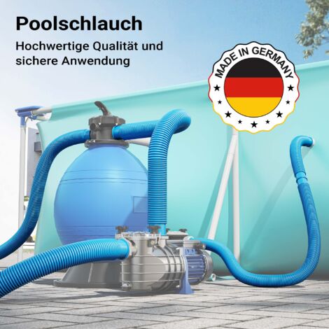 Wiltec Tuyau piscine bleu – 9 m de long, 38 mm – Tuyau solaire Wiltec Tuyau piscine bleu – 9 m de long, 38 mm – Tuyau solaire