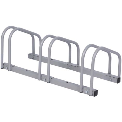 Wiltec Râtelier pour 4 vélos, 1240 x 395 x 195 mm, Montage au sol et mural, Support bicyclette
