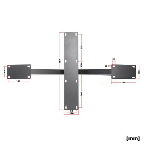 Pied de Table Spider Piètement en Acier 43x58x98cm Forme Araignée en Noir Support Surface Travail