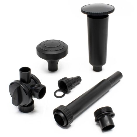 SunSun Kit de fixation 3 avec 2 Buses de fontaine et Accessoires - pour Pompes de bassin fontaine jet d'eau série HJ, p.ex. HJ-1544 et HJ-1844 - Pièce détachée - Filtrage Filtration Eau (1/5)