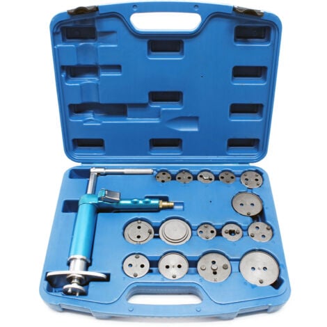 Wiltec Jeu Repousse-piston pour Étriers de frein avec 16 pièces – avec Coffret 400 x 315 x 100 mm – Outils air comprimé – pour Frein à disque pneumatique