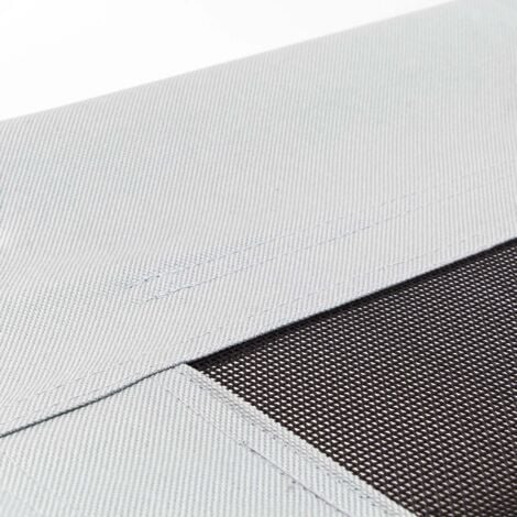Wiltec Transat pour chiens et chats – couleur Grise – XL / 122 x 93 x 20 cm – 60 kg max – en tissu Oxford – Lit de camp relaxant surélevé pour Animal domestique