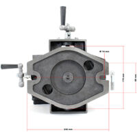 Étau D’Atelier Heavy Duty WilTec 125mm Avec Mâchoires Et Enclume - Argent Gris Bleu