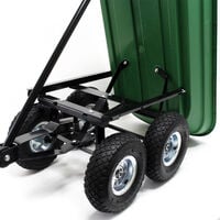 Chariot de jardin à main avec Benne basculante Volume 55L Capacité de charge 200Kg Remorque Brouette
