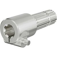 Manchon De Prise De Force Tracteur WilTec - Longueur 160 Mm - Raccord 1 3/8" 6D (côté Logement) Et 1 3/8" 21D (côté Sortie) - 6