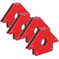 Wiltec – Aimants de soudure 4x avec force de maintien 11 kg – Équerre magnétique 120 x 80 x 15 mm – Angles 45° 90° 135° – Positionneurs de soudage