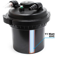 SunSun CPF-280 Filtre de bassin à pression UVC 11W Stérilisateur jusqu'à 8000l