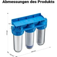 Naturewater Filtre Charbon Actif - Perméabilité 5 µ / 1500 L/h - 10" / 254 Mm - Cartouche