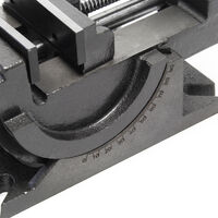 Étau Professionnel Rotatif 360° - Mâchoires 125 Mm - En Fonte - Base Pivotante - Pour Atelier, Bricolage - Grande Stabilité