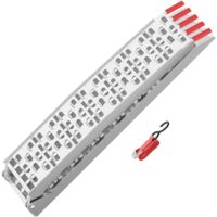 Wiltec Rampe de chargement pliable 2260 x 295 mm – capacité de charge max. 410 kg – en Aluminium – profil à trous – Rampe d'accès utilitaire moto ATV quad remorque