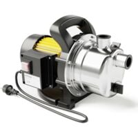 Wiltec Pompe de jardin – 2800 l/h / 600 W – Hauteur de débit 35 m – en Acier fin – pour Eau douce de puits – avec Poignée de transport & Vis de purge