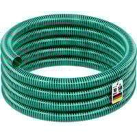 Wiltec Tuyau d'aspiration vert – 10 m / Ø 50 mm (2") – avec Spirale de renforcement – Tube à pression souple en PVC – pour Arrosage Irrigation Jardinage Évacuation Refoulement