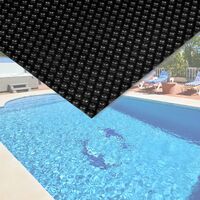 Bâche solaire à bulles pour piscine 5x8m Noire Protection Couverture Chauffage de piscine