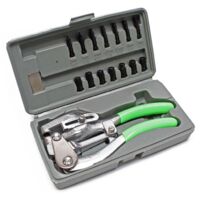 Wiltec – Pince emporte-pièces 16 pièces – Ouverture 7,5 mm pour acier et cuivre – Transmission à levier pour perçage précis – Coffret de rangement inclus