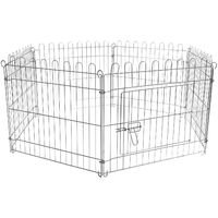 Parc pour chiens Enclos pour chiots 6 pièces 70x60 cm par élément Cage pour animaux domestiques