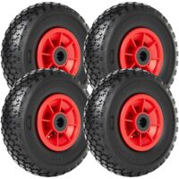 Lot 2 Pneus + 2 Chambres à Air 11x4.00-4 – 4PR – Valve Coudée – Tondeuse, Brouette, Chariot