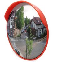 Miroir De Circulation Convexe Wiltec 45 Cm - Champ Vision 160° Sécurité Routière Extérieur