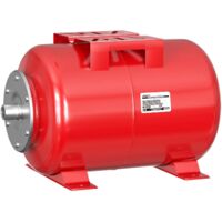 Wiltec Réservoir pression à vessie – 24 Litres – 267 x 750 x 450 mm – en Acier – Version horizontale – Surpresseur pour la surpression eau domestique – Réservoir Cuve suppresseur pour pompe