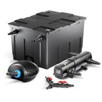 Sunsun – Filtre de bassin jusqu'à 60000 L – Pompe de filtration 8000 l/h 70W – Lampe UV 36W – Distributeur en Y pour régulation débit