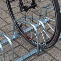 Râtelier au sol pour 4 vélos 95x33x27cm en métal galvanisé bicyclette