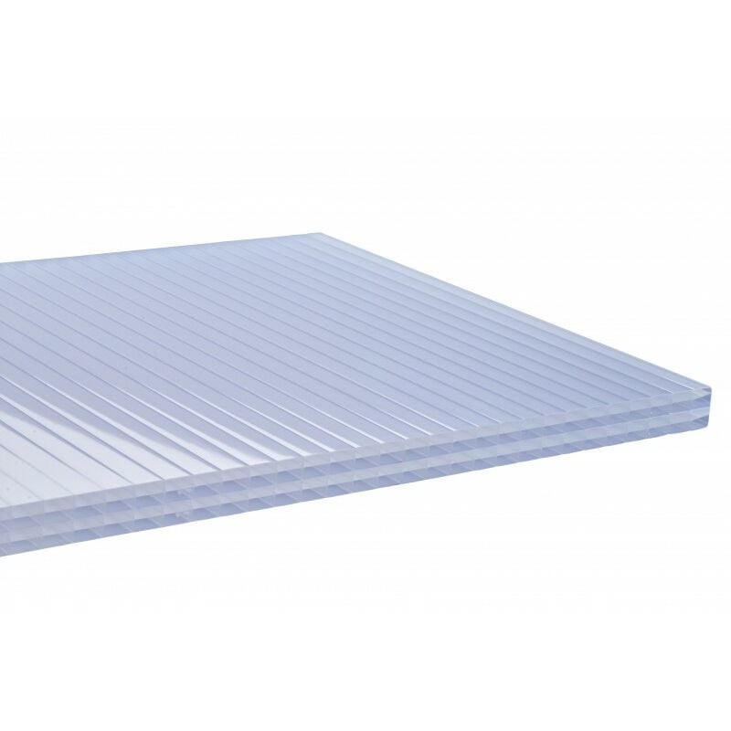 Plaque alvéolaire polycarbonate transparent 300 x 100 cm, ép.16 mm Roof Pro  (vendue à la plaque)