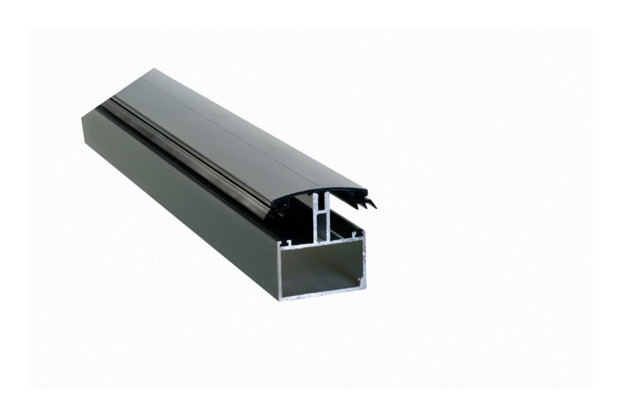 Profil de jonction porteur en H adaptable au polycarbonate 16/32mm en aluminium laqué - Coloris - Gris anthracite RAL 7016, Longueur - 3 m