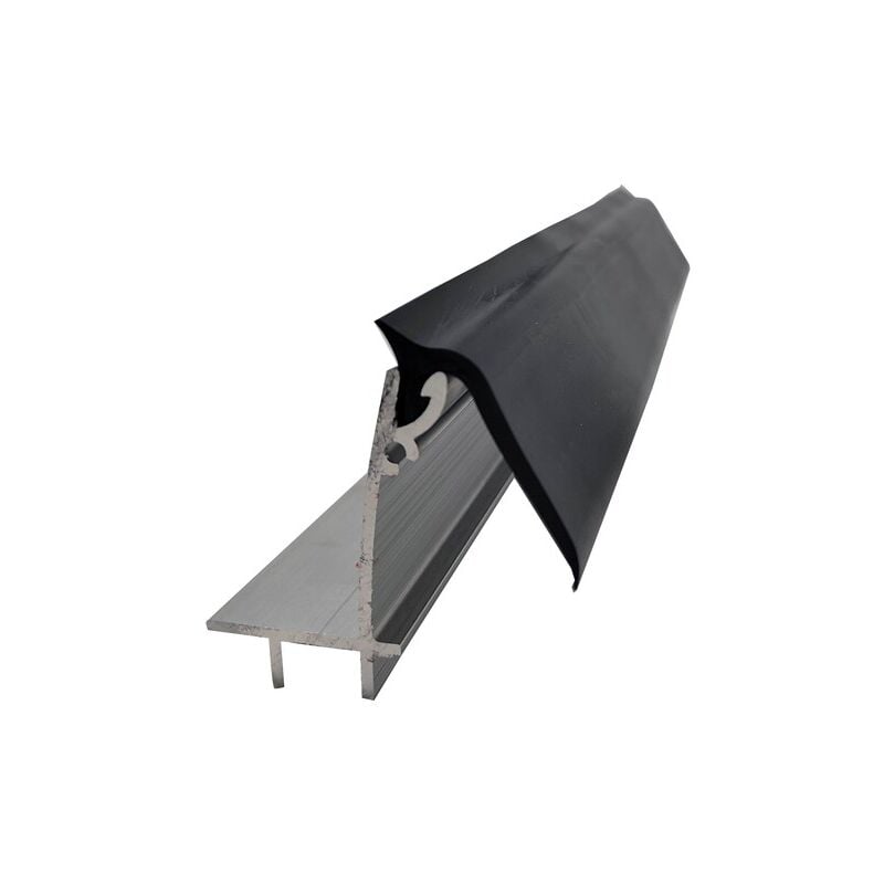 Kit faîtage supérieur pour couverture en polycarbonate L 4 m - Coloris - Aluminium brut, Longueur - 4 m