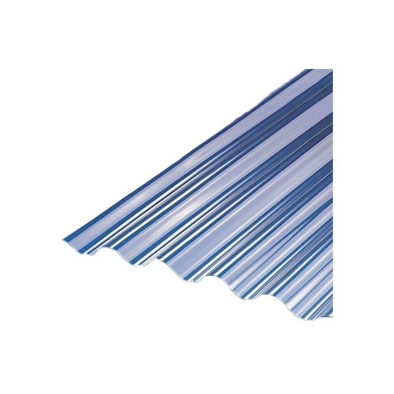 Plaque PVC micro ondulation (MO 32/9) - Coloris - Transparent, Largeur totale de la plaque - 75cm, Longueur totale de la plaque - 2m
