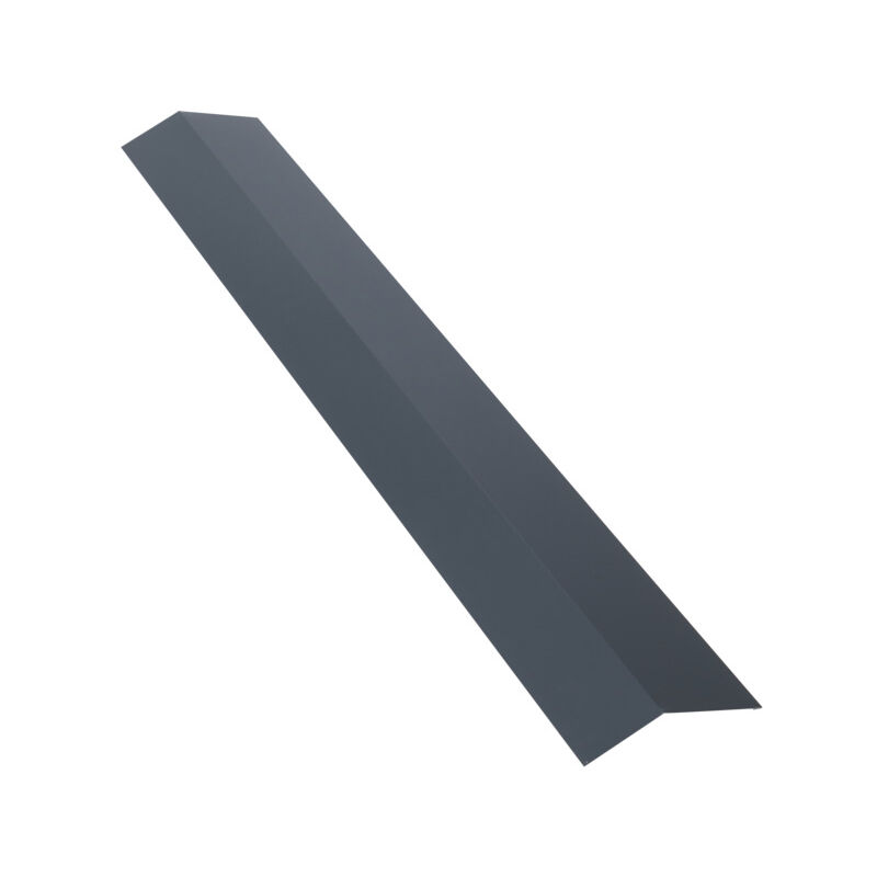 Bris de gouttière 1 m pour plaque nervurée acier laqué - Coloris - Gris anthracite RAL 7016, Longueur - 1 m