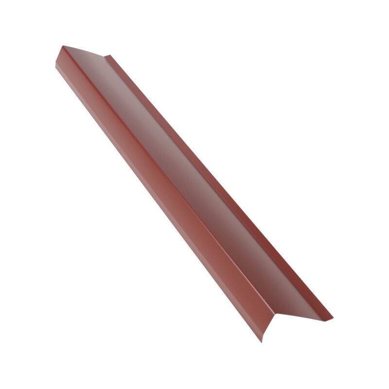 Rive de 1 mètre pour plaque nervurée acier laqué - Coloris - Rouge 8012, Longueur - 1 m