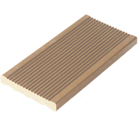 Plinthe finition terrasse bois composite - Coloris - Beige clair, Epaisseur - 1cm, Largeur - 5.5 cm, Longueur - 200 cm