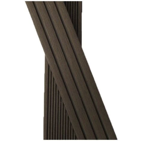 Plinthe finition terrasse bois composite - Coloris - Chocolat, Epaisseur - 1cm, Largeur - 5.5 cm, Longueur - 200 cm