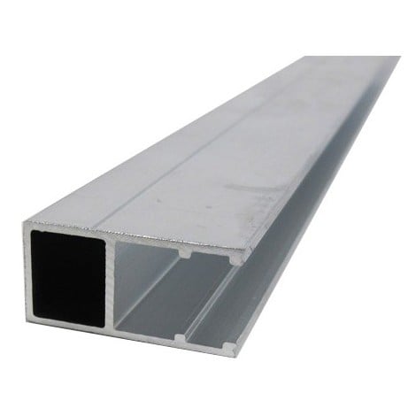 Profil bordure monobloc (en U) - toiture polycarbonate - Coloris - Aluminium, Epaisseur - 16 mm, Longueur - 3 m - Aluminium