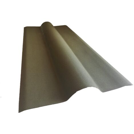 Faîtière bitumée pour toiture ondulée L 1 m / l 44 cm - Coloris - Vert, Epaisseur - 0.1cm, Largeur - 44 cm, Longueur - 1 m