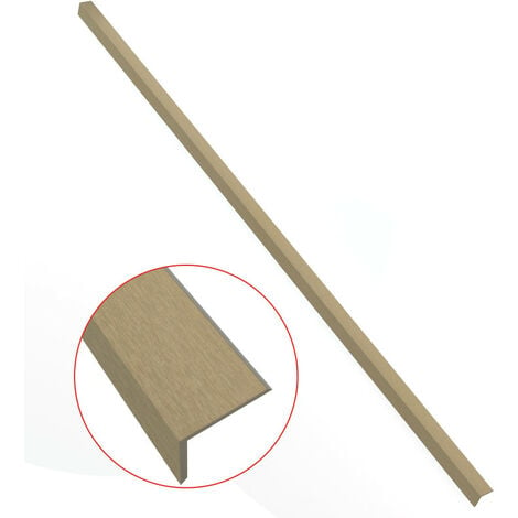 Profil d'angle bois composite pour bardage - Coloris - Beige clair, Epaisseur - 6 cm, Largeur - 6 cm, Longueur - 270 cm