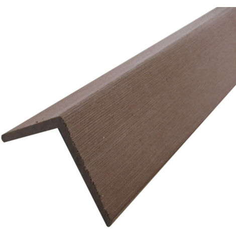 Profil d'angle bois composite pour bardage - Coloris - Chocolat, Epaisseur - 6 cm, Largeur - 6 cm, Longueur - 270 cm