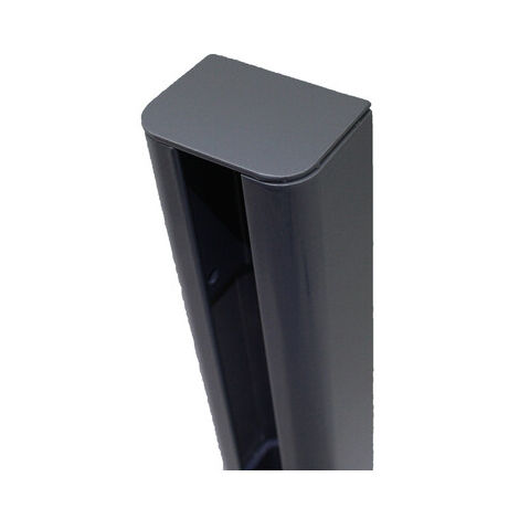 Capot pour poteau de départ ou fin de clôture - Coloris - Gris anthracite RAL 7015, Epaisseur - 2mm, Largeur - 4.5 cm, Longueur - 6.8 cm