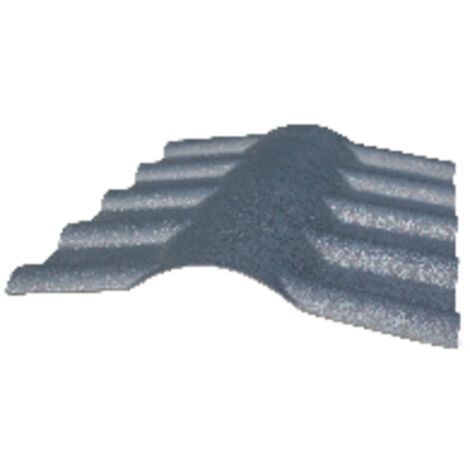 Faîtière PVC pour toiture imitation tuile moderne - Coloris - Gris, Epaisseur - 15cm, Largeur - 55 cm, Longueur - 74 cm