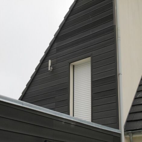 Lame de bardage bois composite alvéolaire L 270 cm / l 17,1 cm / E 1, 5 cm - Coloris - Gris anthracite, Epaisseur - 1.5cm, Largeur - 17.1 cm, Longueur - 270 cm