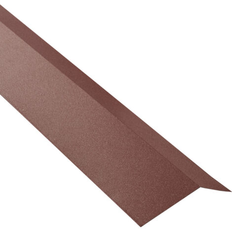Bris de gouttière toiture acier galvanisé laqué mat aspect tuile L 1,20 m - Coloris - Brun rouge mat, Longueur - 1,20 m