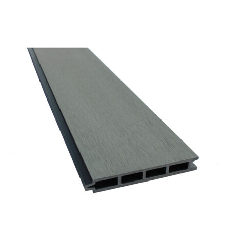 Lame de clôture bois composite Larko L176 cm / l 14.8cm / E 21mm - Coloris - Gris clair, Epaisseur - 21mm, Largeur - 14,8cm, Longueur - 176cm