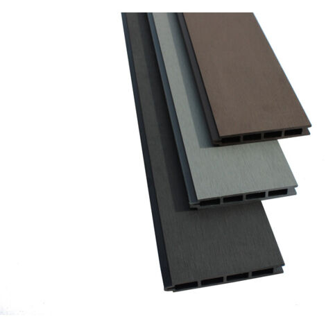 Lame de clôture bois composite Larko L176 cm / l 14.8cm / E 21mm - Coloris - Marron, Epaisseur - 21mm, Largeur - 14,8cm, Longueur - 176cm