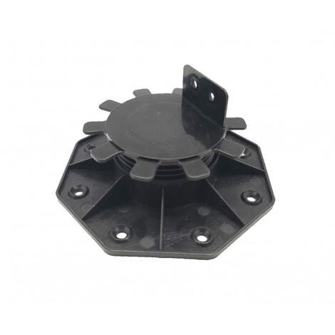 PLOT RÉGLABLE DE 30 À 60 MM POUR TERRASSE BOIS ET COMPOSITE - Coloris - Noir