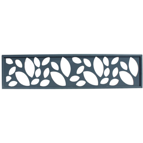 PANNEAU ALU DECOR FEUILLES L 176cm / l 42,8cm pour clôture LARKO - Coloris - Gris anthracite RAL 7016, Largeur - 42,8cm, Longueur - 176cm