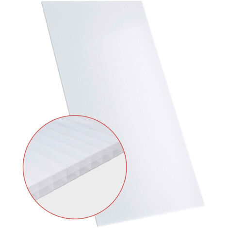 PLAQUE POLYCARBONATE ALVÉOLAIRE 3500 x 980 x 16MM - Coloris - Opaline, Epaisseur - 16 mm, Largeur - 98 cm, Longueur - 3,5 m