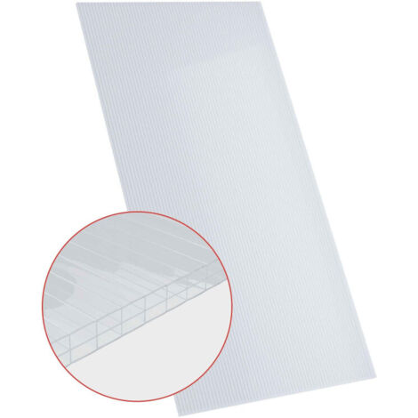 PLAQUE POLYCARBONATE ALVÉOLAIRE 3500 x 980 x 16MM - Coloris - Clair, Epaisseur - 16 mm, Largeur - 98 cm, Longueur - 3,5 m