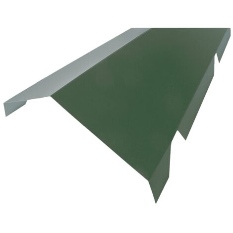Faitière crantée double pour bac acier 1045 - L 2100mm - Coloris - Vert 6009, Hauteur - 260 mm, Largeur - 450 mm, Longueur - 2100mm