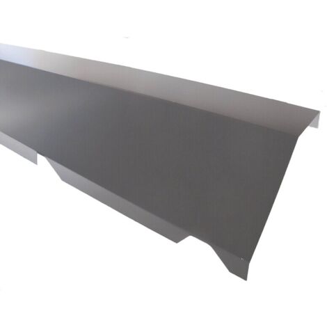 Faitière crantée sur mur pour bac acier 1045 - L 2100mm - Coloris - Gris anthracite RAL 7016, Hauteur - 170 mm, Largeur - 160 mm, Longueur - 2100mm