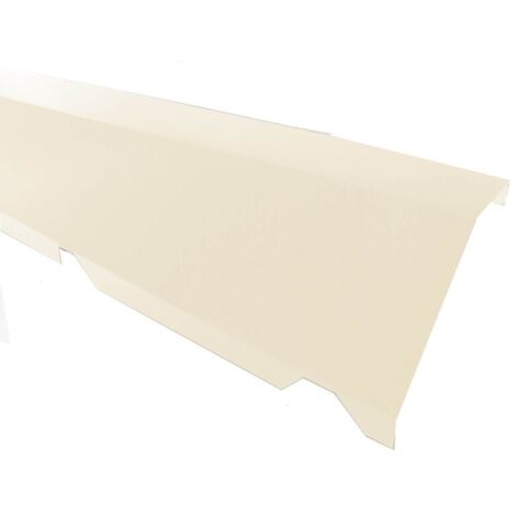 Faitière crantée sur mur pour bac acier 1045 - L 2100mm - Coloris - Beige 1015, Hauteur - 170 mm, Largeur - 160 mm, Longueur - 2100mm