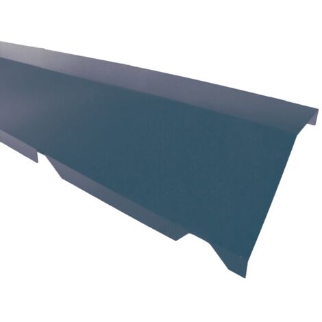 Faitière crantée sur mur pour bac acier 1045 - L 2100mm - Coloris - Bleu ardoise 5008, Hauteur - 170 mm, Largeur - 160 mm, Longueur - 2100mm